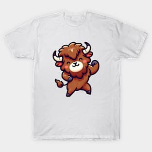 Kawaii Bison Dancing T-Shirt